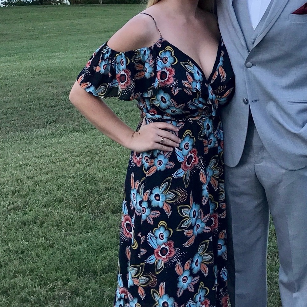 Floral Navy Maxi Dress